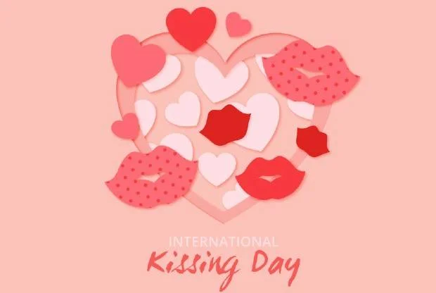 جملات تبریک روز جهانی بوسه 💋 با متن و شعر (عکس نوشته بوسیدن)