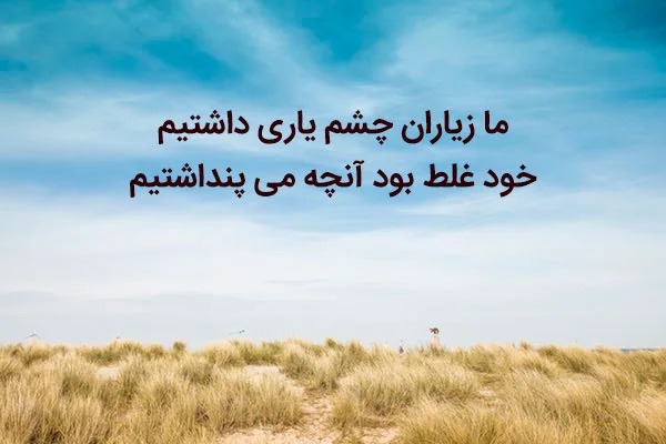 تک بیتی کنایه ای و نیش دار عاشقانه و فلسفه ای