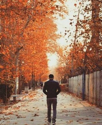 متن تنهایی قدم زدن؛ جملات عاشقانه قدم زدن ادبی و زیبا