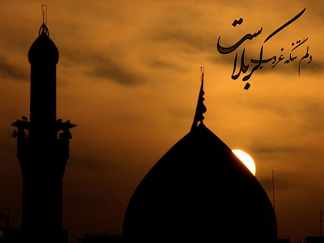 متن دلتنگی برای کربلا و زیارت امام حسین (ع) با عکس نوشته حرم