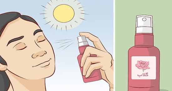 اسپری گلاب برای صورت ؛ کاهش چین و چروک پوست با مصرف گلاب
