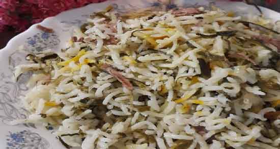 تره کوهی در برنج ؛ استفاده از تره کوهی در برنج برای خوش عطر کردن غذا