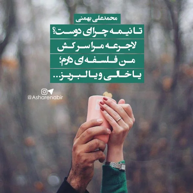 تک بیت های محمد علی بهمنی با اشعار کوتاه و عاشقانه زیبا