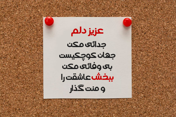 شعر عذرخواهی و گزیده ای از اشعار زیبای معذرت خواهی