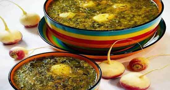  اش برگ شلغم ؛ دستور تهیه اش برگ شلغم به روشی ساده
