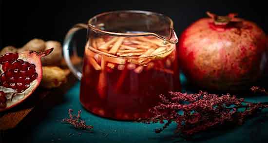 خواص دمنوش پوست انار برای سرفه و سرماخوردگی و لاغری و معده