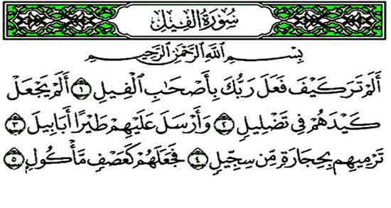 تعبیر خواب سوره فیل ، معنی دیدن و خواندن سوره فیل در خواب چیست