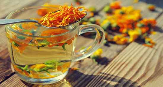 دمنوش گل همیشه بهار در قاعدگی ؛ دمنوش گل همیشه بهار برای پریودی