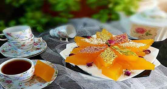مسقطی با شیر و زعفران ؛ دستور تهیه مسقطی با شیر و زعفران اب شده